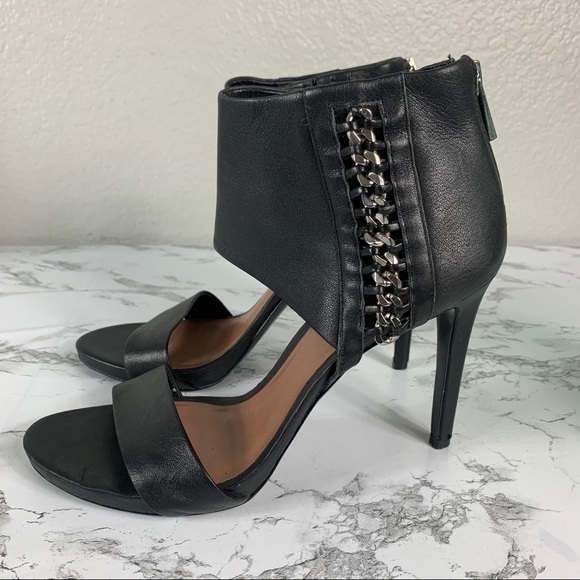 Vince Camuto Shoes - Vince Camuto Freya Black Open Toe Heel Sandals 8.5